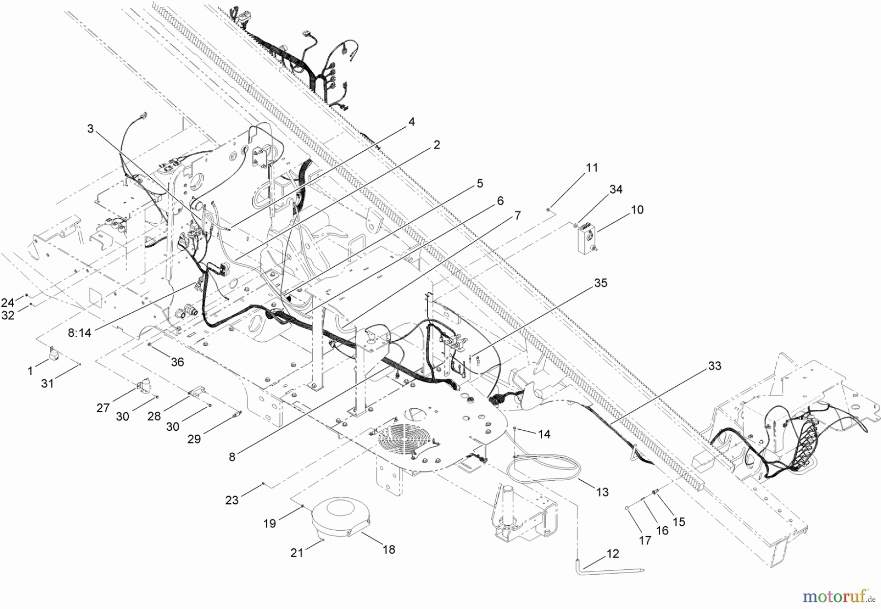  Zubehör 23823 - Toro 4045 Directional Drill with Cab (SN: 314000001 - 314999999) (2014) ELECTRICAL ASSEMBLY