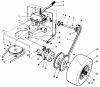 Rasenmäher Antrieb 30113 - Toro Mid-Size ProLine Gear Traction Unit, 8 hp (SN: 9000001 - 9999999) (1989) Ersatzteile AXLE ASSEMBLY