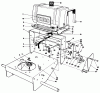 Rasenmäher Antrieb 30113 - Toro Mid-Size ProLine Gear Traction Unit, 8 hp (SN: 9000001 - 9999999) (1989) Ersatzteile FRAME ASSEMBLY