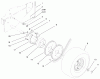 Rasenmäher Antrieb 30167 - Toro Mid-Size ProLine Traction Unit, Gear Drive, 12.5 hp (SN: 890001 - 899999) (1998) Ersatzteile BRAKE, WHEEL PULLEY AND WHEEL ASSEMBLY