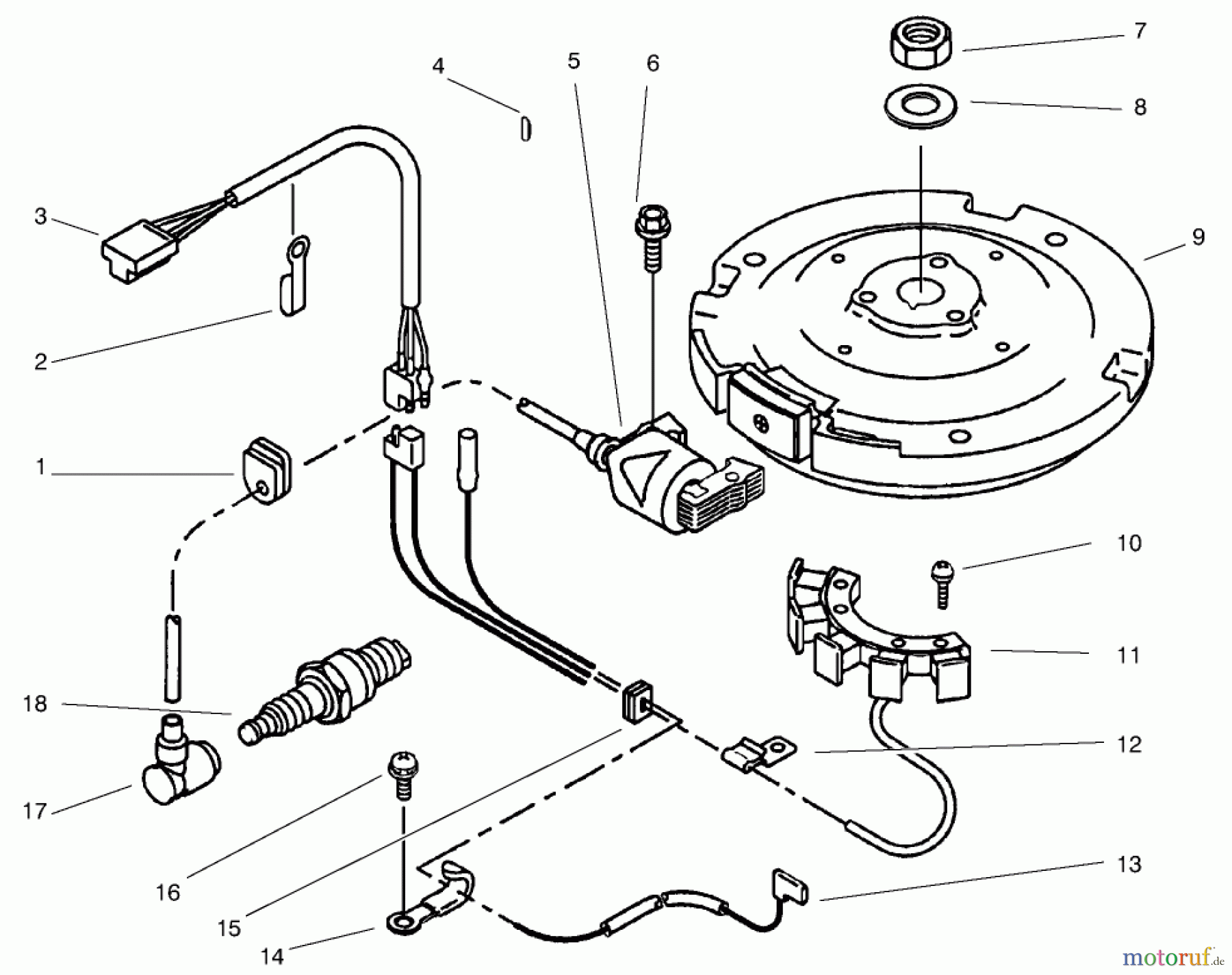  Rasenmäher Antrieb 30167 - Toro Mid-Size ProLine Traction Unit, Gear Drive, 12.5 hp (SN: 890001 - 899999) (1998) ELECTRIC EQUIPMENT KAWASAKI MODEL FB460V TYPE KS08