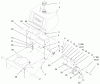 Rasenmäher Antrieb 30182 - Toro Mid-Size ProLine Traction Unit, Gear Drive, 16 hp (SN: 990001 - 999999) (1999) Ersatzteile FUEL TANK & IDLER BRACKET ASSEMBLY