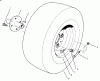Rasen- und Garten Traktoren 30611 - Toro Groundsmaster 120 Tractor (SN: 890001 - 899999) (1998) Ersatzteile FRONT WHEEL ASSEMBLY