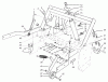 Rasen- und Garten Traktoren 30612TE - Toro Groundsmaster 120 Tractor (SN: 220000001 - 220999999) (2002) Ersatzteile PARKING BRAKE AND LIFT FRAME ASSEMBLY