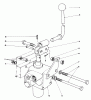 Rasen- und Garten Traktoren 30775 - Toro Groundsmaster 52 (SN: 100001 - 199999) (1981) Ersatzteile VALVE AND LEVER ASSEMBLY