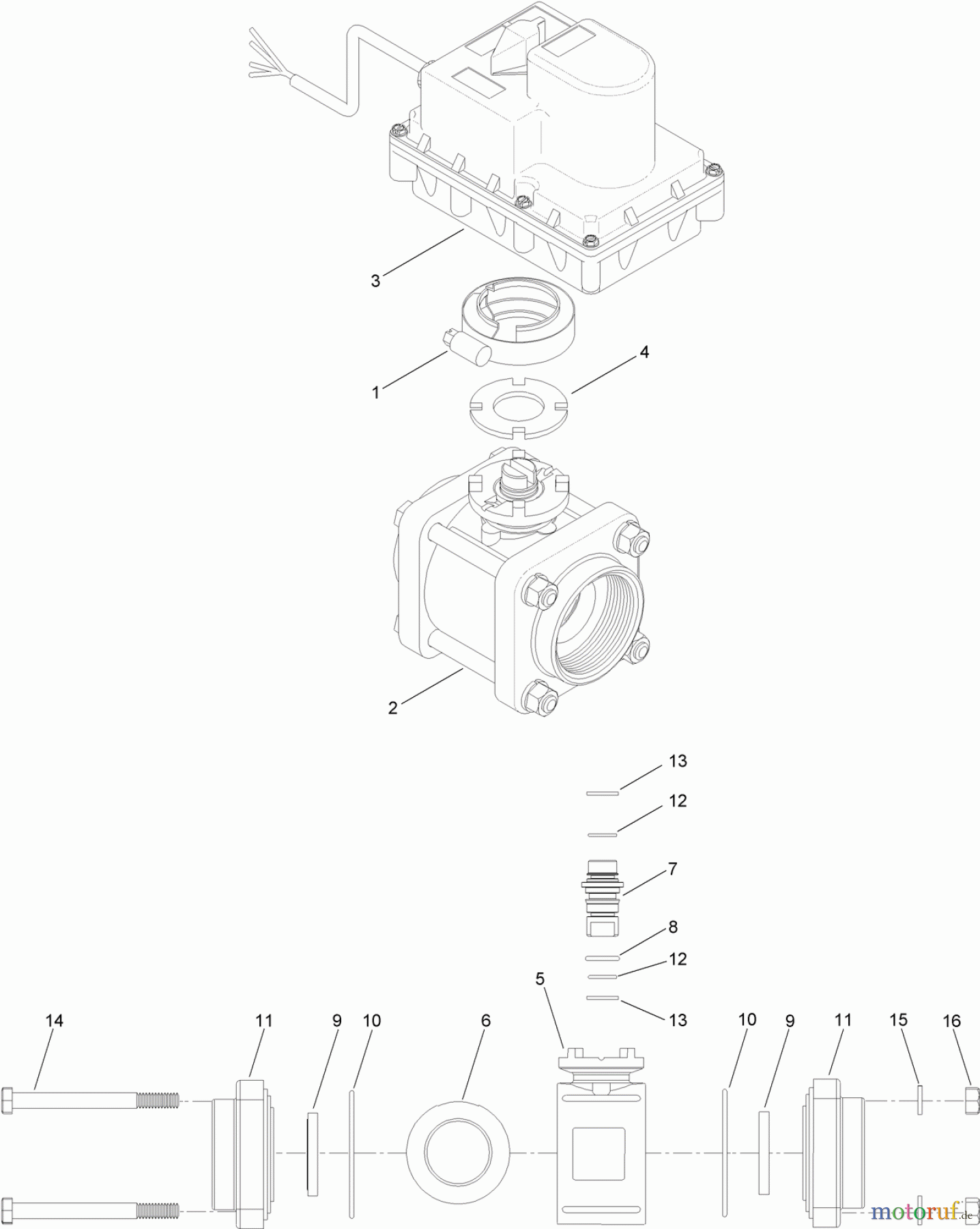  Zubehör 23823 - Toro 4045 Directional Drill with Cab (SN: 314000001 - 314999999) (2014) WATER SHUTOFF VALVE NO. AU8HV29033