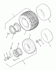 Rasen- und Garten Traktoren 74140 (724-Z) - Toro Tractor (SN: 39000001 - 39999999) (1993) Ersatzteile WHEELS AND TIRES