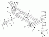 Rasen- und Garten Traktoren R1-24OE02 - Toro 724-Z Tractor (SN: 1000001 - 1999999) (1991) Ersatzteile FRAME, REAR HUB AND FRONT WHEEL FORK