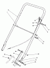 Rasenmäher 22035 - Toro Walk-Behind Mower (SN: 0000001 - 0999999) (1990) Ersatzteile HANDLE ASSEMBLY (MODEL 22030)