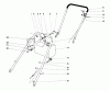 Rasenmäher 23000 - Toro Whirlwind Walk-Behind Mower (SN: 0000001 - 0999999) (1970) Ersatzteile HANDLE ASSEMBLY H. P. MODEL