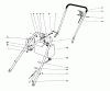 Rasenmäher 23004 - Toro Whirlwind Walk-Behind Mower (SN: 4000001 - 4999999) (1974) Ersatzteile HANDLE ASSEMBLY H.P. MODEL 23004