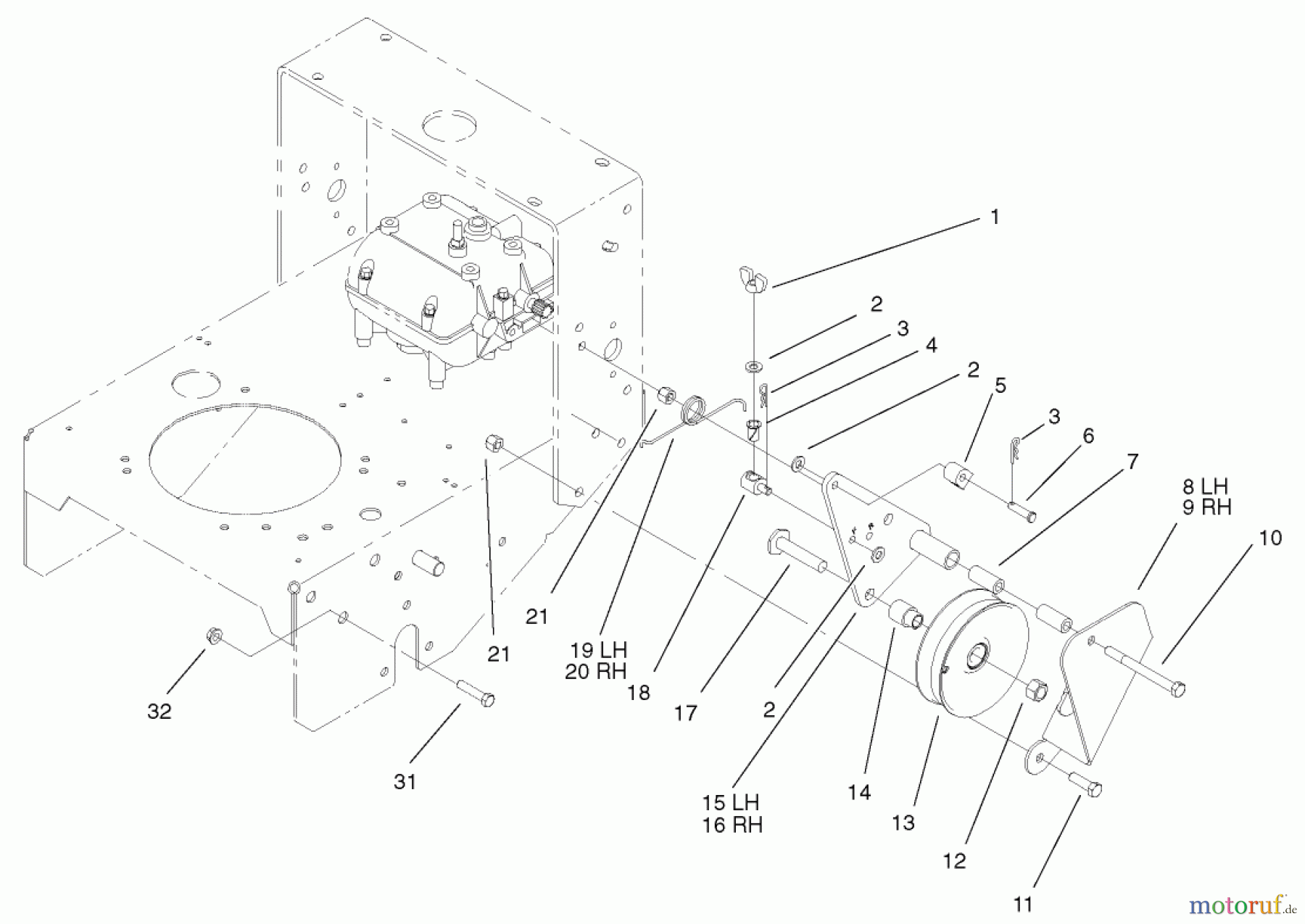  Rasenmäher für Großflächen 30255 - Toro Mid-Size ProLine Mower, Gear Drive, 15 hp, 52