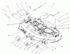 Rasenmäher für Großflächen 30320 - Toro Mid-Size ProLine Mower, T-Bar, Gear Drive, 15 hp, 44" Side Discharge Deck (SN: 230000001 - 230999999) (2003) Ersatzteile DECK ASSEMBLY