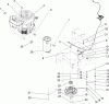 Rasenmäher für Großflächen 30326 - Toro Mid-Size ProLine Mower, T-Bar, Gear Drive, 15 HP, 44" Side Discharge Deck (SN: 240000001 - 240999999) (2004) Ersatzteile ENGINE INSTALLATION ASSEMBLY