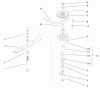 Rasenmäher für Großflächen 30521 - Toro Mid-Size ProLine Mower, Pistol Grip, Gear Drive, 12.5 hp, 36" Side Discharge Deck (SN: 220000001 - 220999999) (2002) Ersatzteile SPINDLE ASSEMBLY