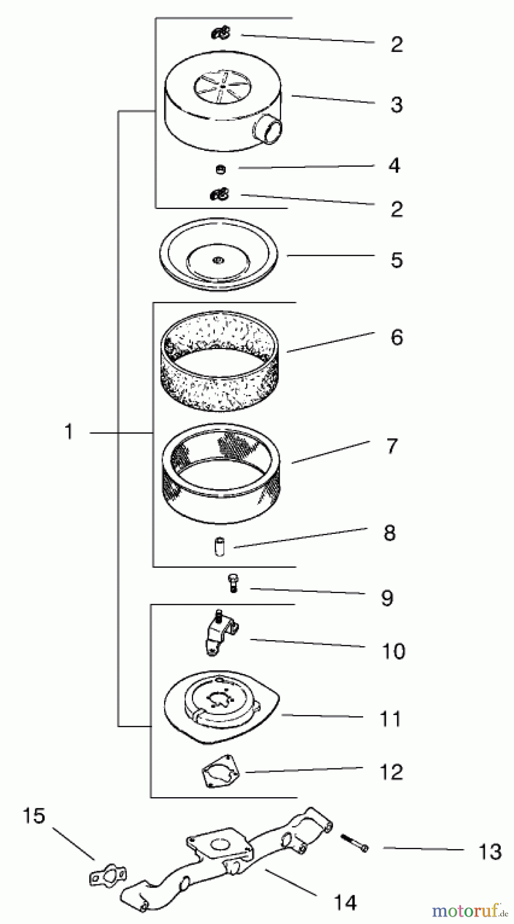  Compact Utility Loaders 22300 - Toro Dingo 222 Traction Unit (SN: 890001 - 899999) (1998) GROUP 10-AIR INTAKE/FILTRATION
