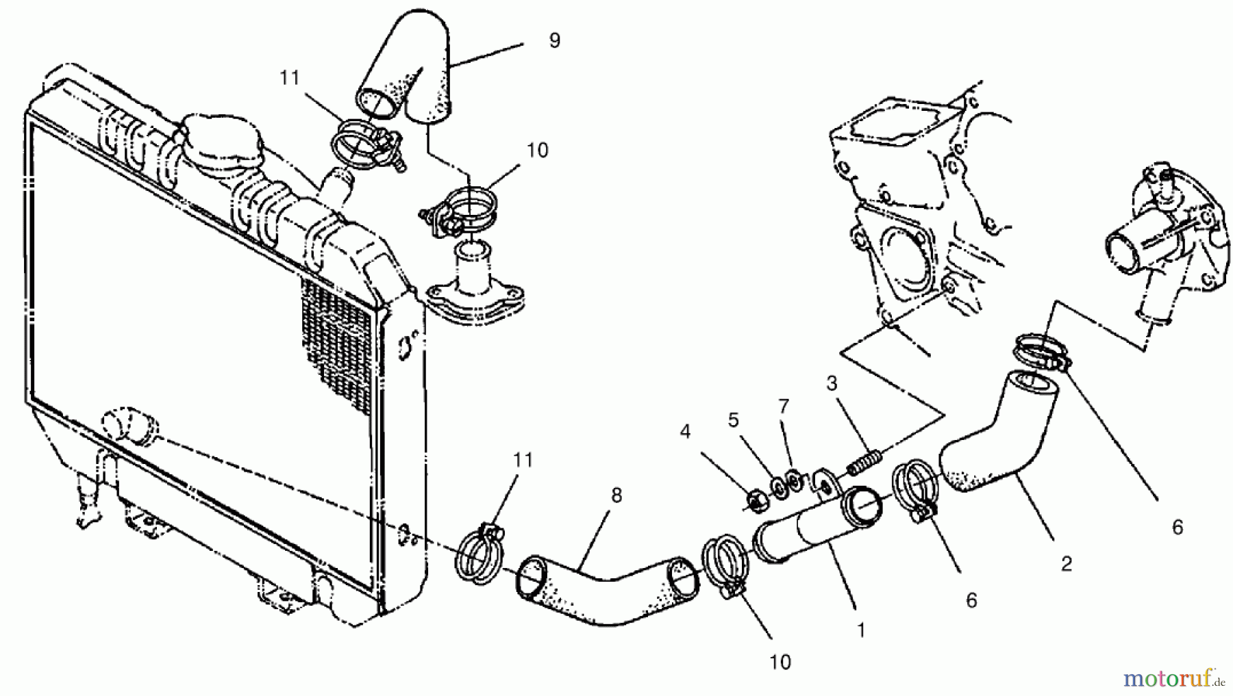  Compact Utility Loaders 22302 - Toro Dingo 220-D Traction Unit (SN: 990001 - 999999) (1999) WATER PIPE ASSEMBLY