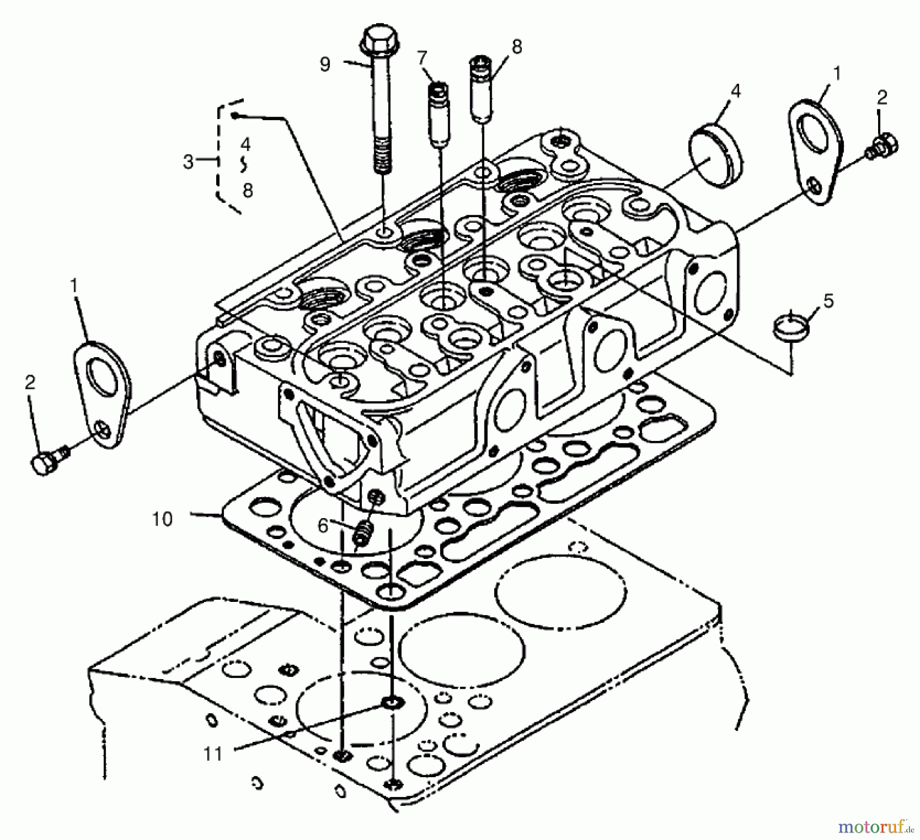  Compact Utility Loaders 22303 - Toro Dingo 320-D Traction Unit (SN: 200000501 - 200999999) (2000) CYLINDER HEAD ASSEMBLY