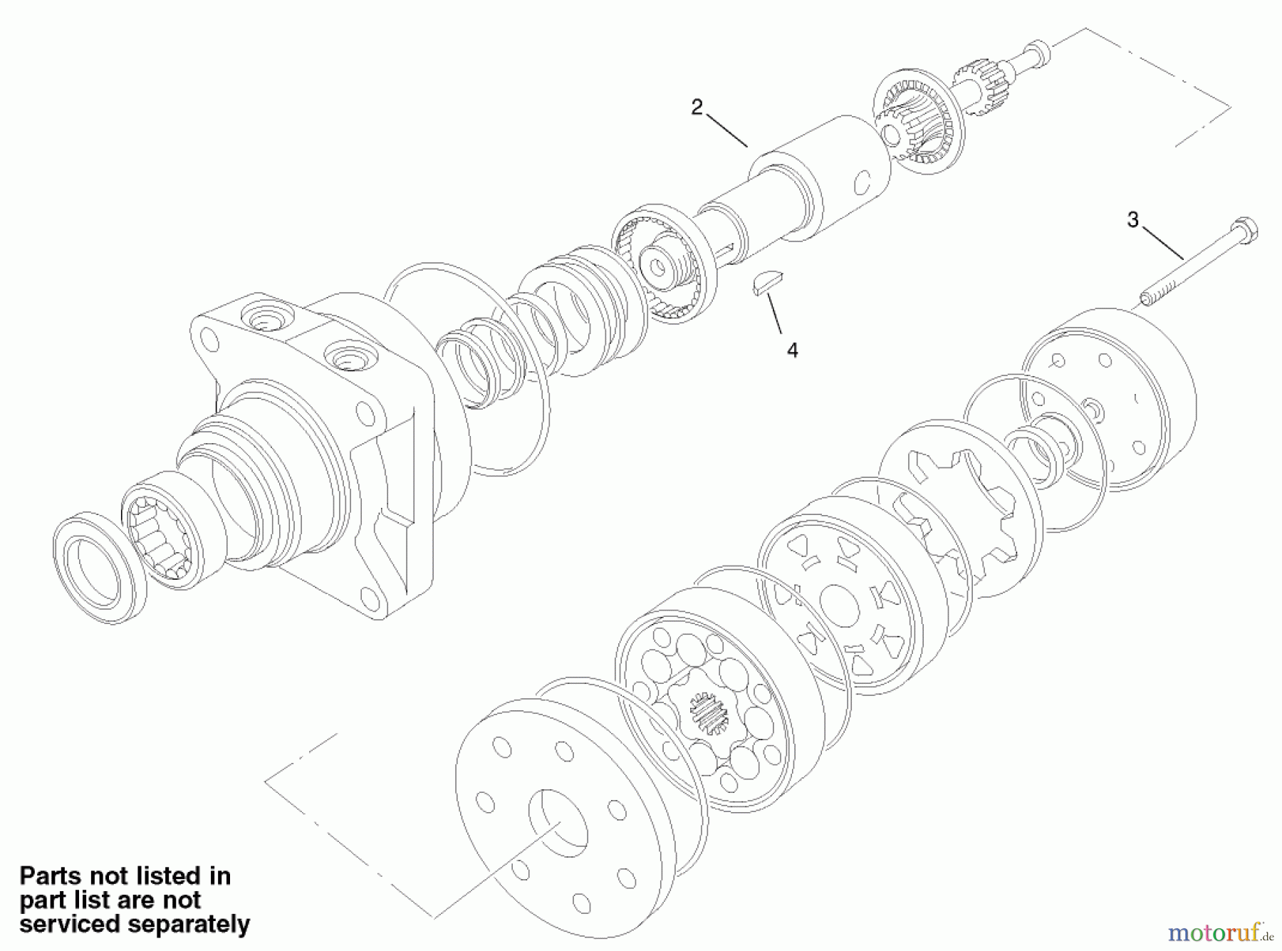  Compact Utility Loaders 22303TE - Toro Dingo 320-D Compact Utility Loader (SN: 220000001 - 220999999) (2002) HYDRAULIC MOTOR ASSEMBLY NO. 99-3052