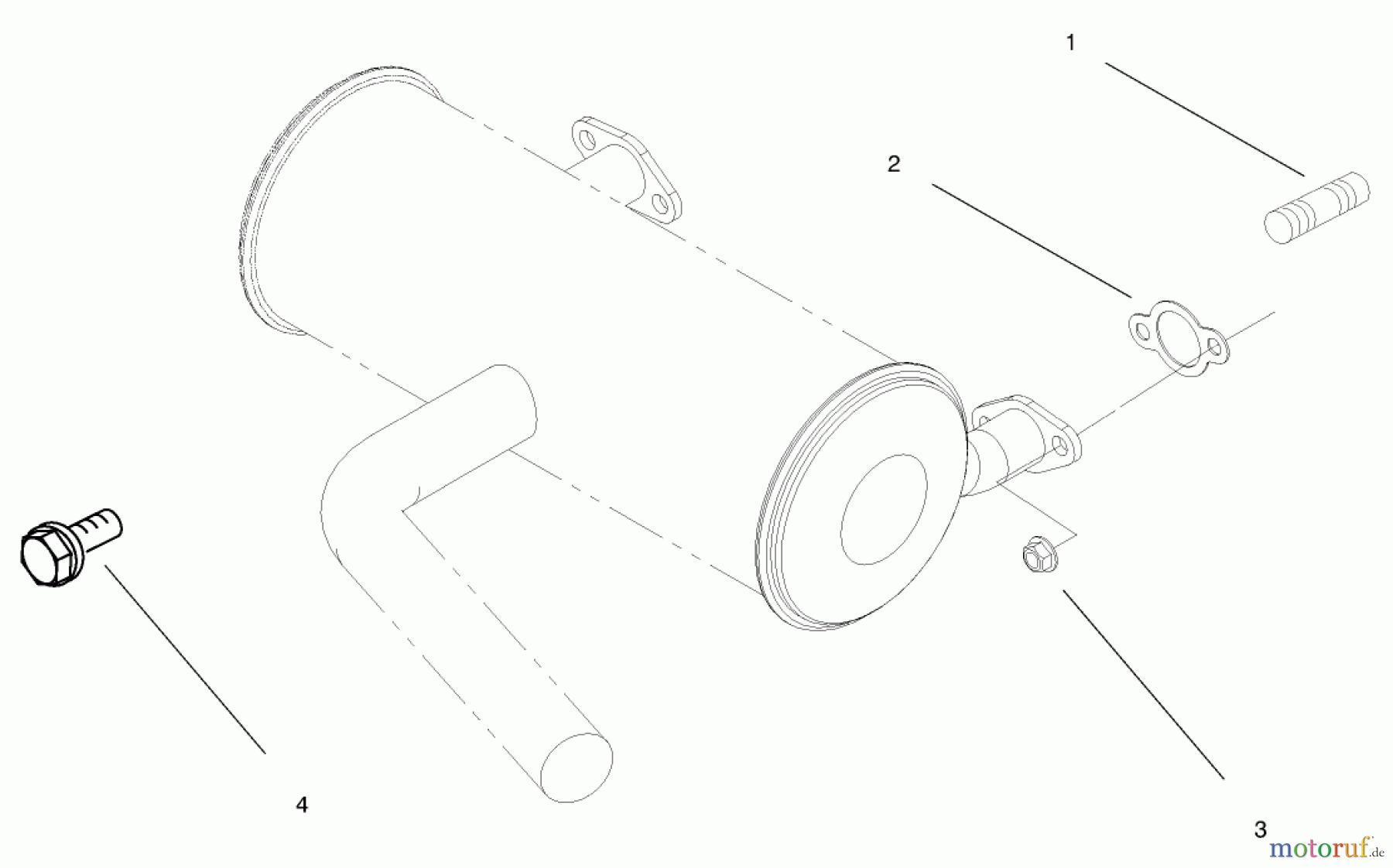  Compact Utility Loaders 22304 - Toro Dingo 222 Traction Unit (SN: 200000001 - 200999999) (2000) GROUP 11-EXHAUST