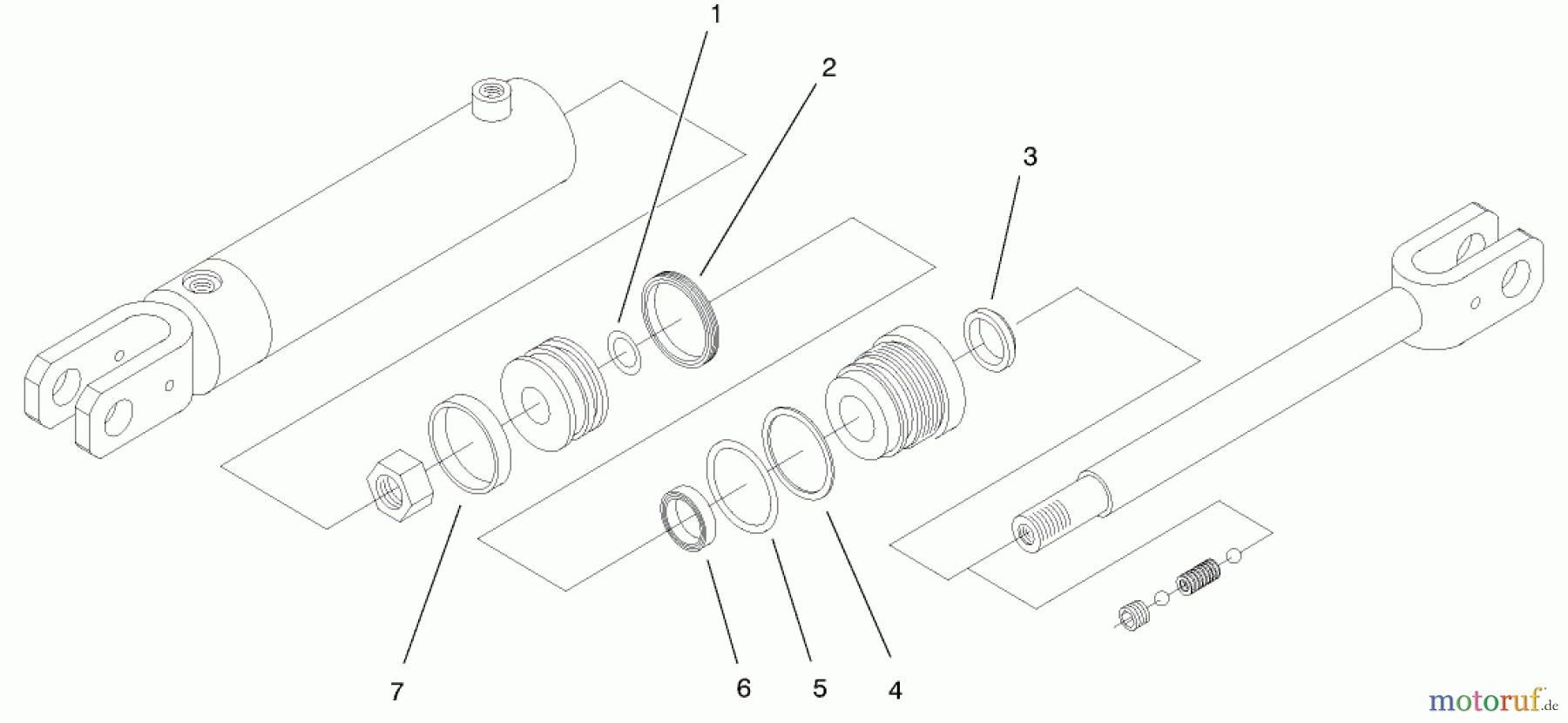  Compact Utility Loaders 22304 - Toro Dingo 222 Traction Unit (SN: 890001 - 899999) (1998) HYDRAULIC CYLINDER NO. 98-4710