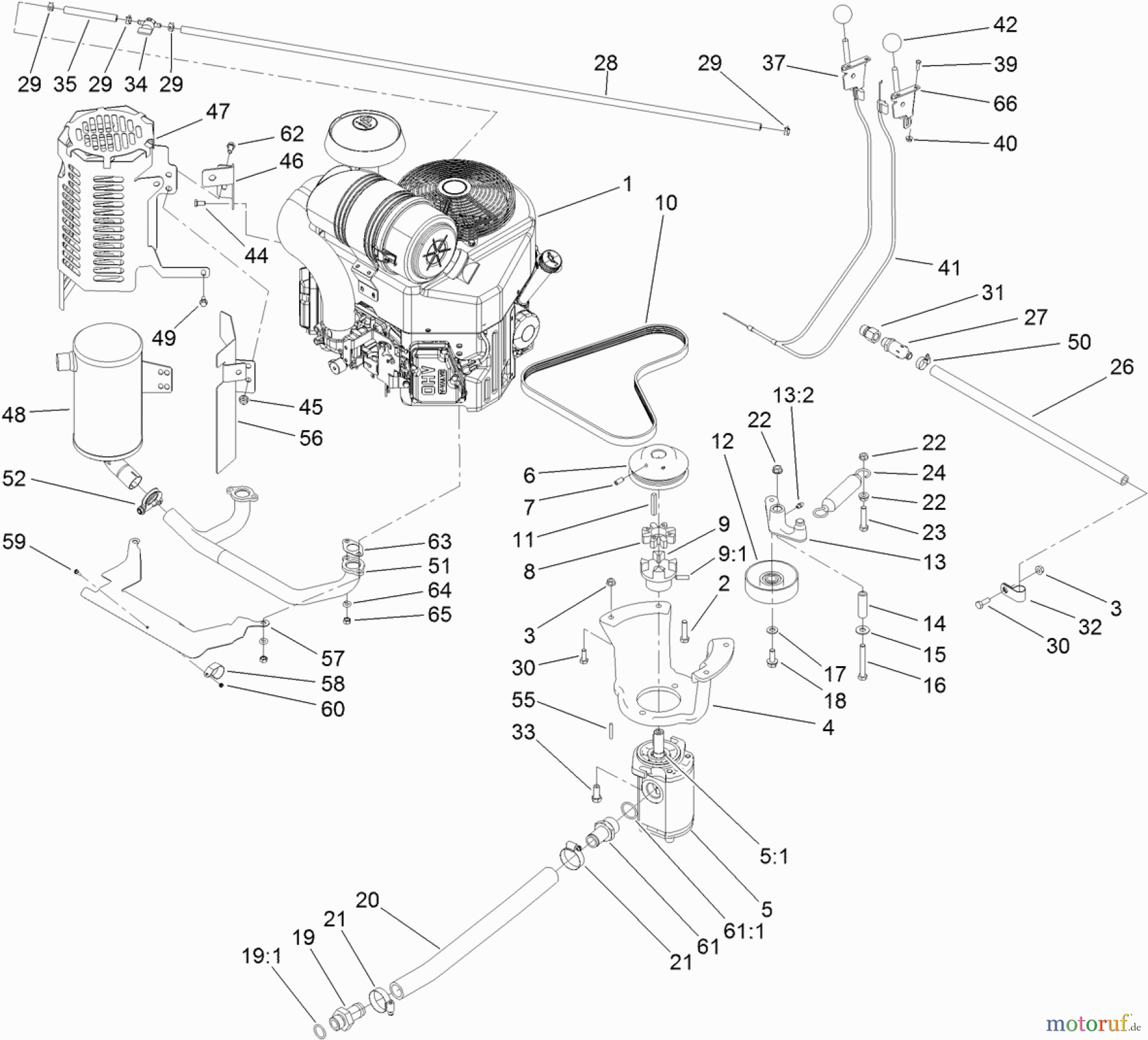  Baumstumpffräsen 23210 - Toro STX-26 Stump Grinder (SN: 313000001 - 313000138) (2013) ENGINE ASSEMBLY