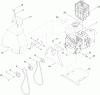 Kehrmaschinen 38700 - Toro Walk-Behind Rotary Power Broom (SN: 313000001 - 313999999) (2013) Ersatzteile ENGINE AND PULLY ASSEMBLY