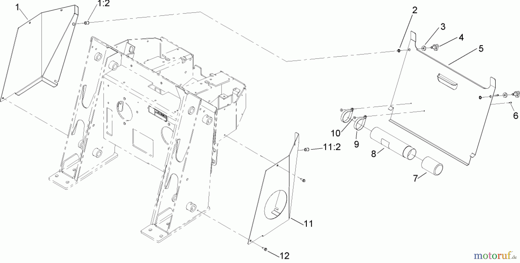  Compact Utility Loaders 22306 - Toro Dingo TX 420 Compact Utility Loader (SN: 240000901 - 240999999) (2004) REAR ACCESS COVER ASSEMBLY