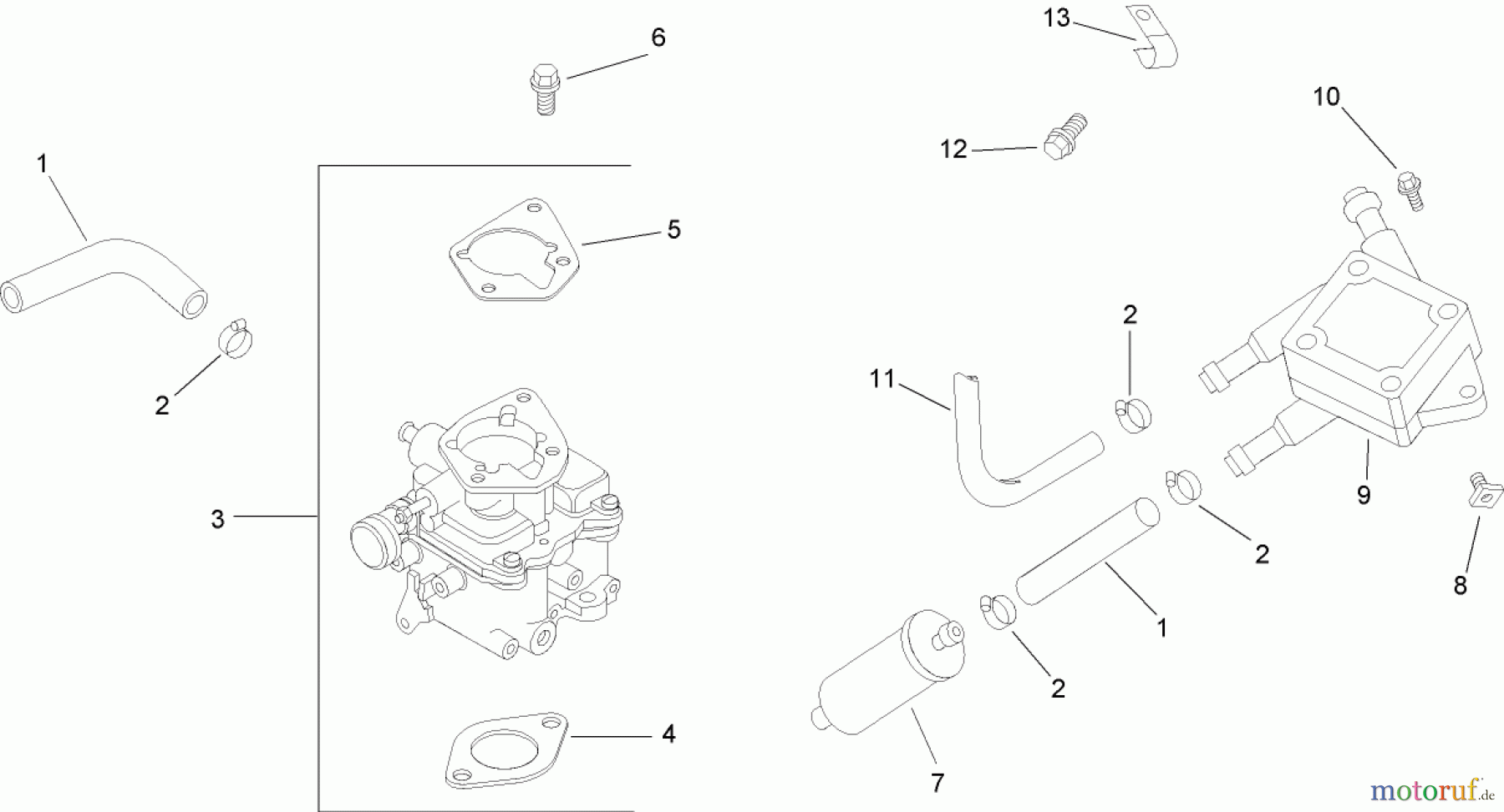  Compact Utility Loaders 22306 - Toro Dingo TX 420 Compact Utility Loader (SN: 260000001 - 260999999) (2006) FUEL SYSTEM ASSEMBLY KOHLER CH20S 64725