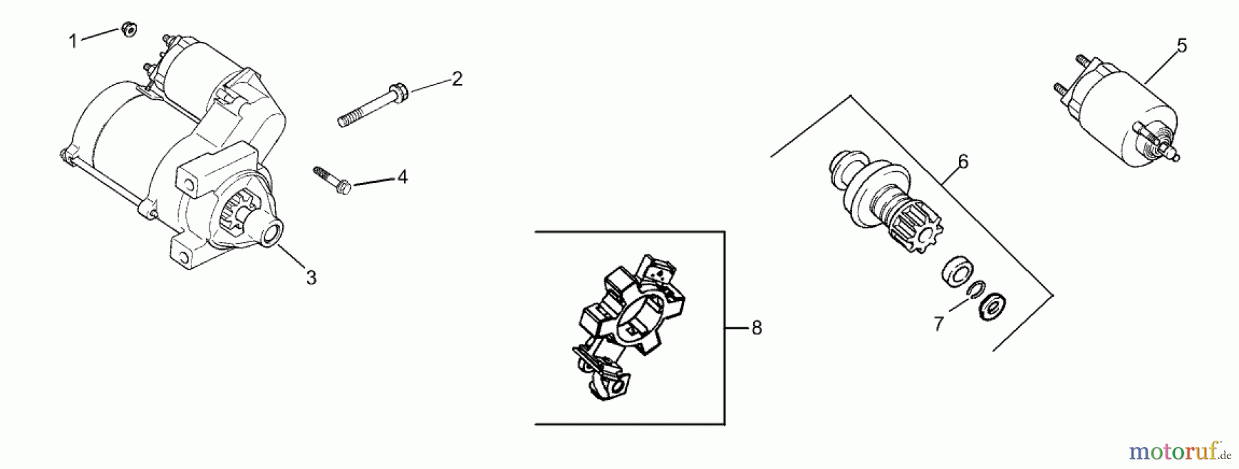  Compact Utility Loaders 22307 - Toro Dingo TX 425 Wide Track Compact Utility Loader (SN: 230000601 - 230999999) (2003) STARTER ASSEMBLY KOHLER CH730S-0072