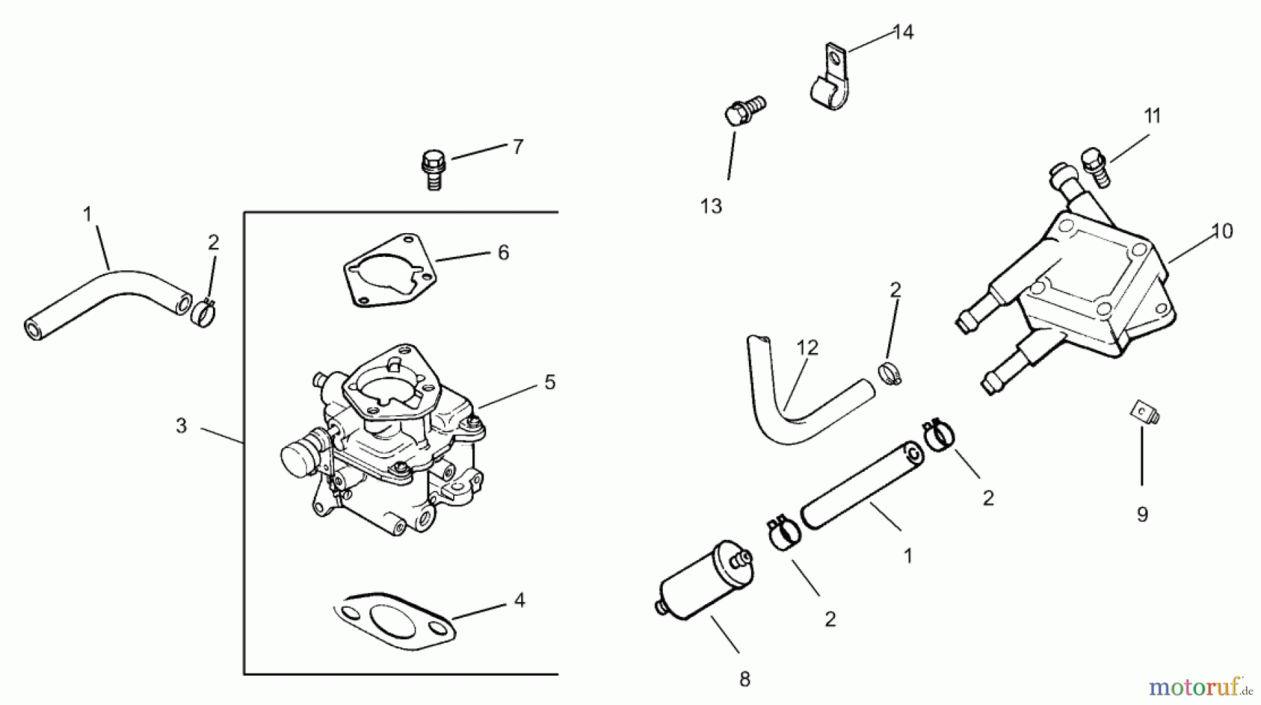  Compact Utility Loaders 22307 - Toro Dingo TX 425 Wide Track Compact Utility Loader (SN: 240000501 - 240000900) (2004) FUEL SYSTEM ASSEMBLY KOHLER CH730S-0072