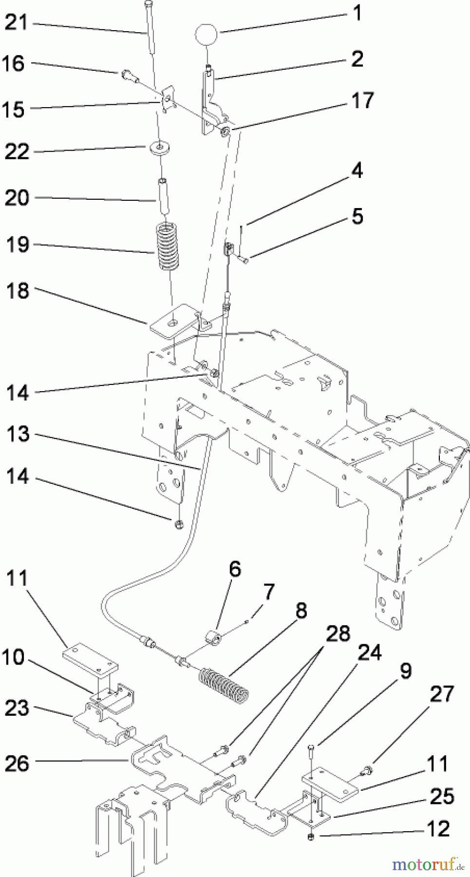  Compact Utility Loaders 22307 - Toro Dingo TX 425 Wide Track Compact Utility Loader (SN: 280000001 - 280999999) (2008) PARKING BRAKE ASSEMBLY