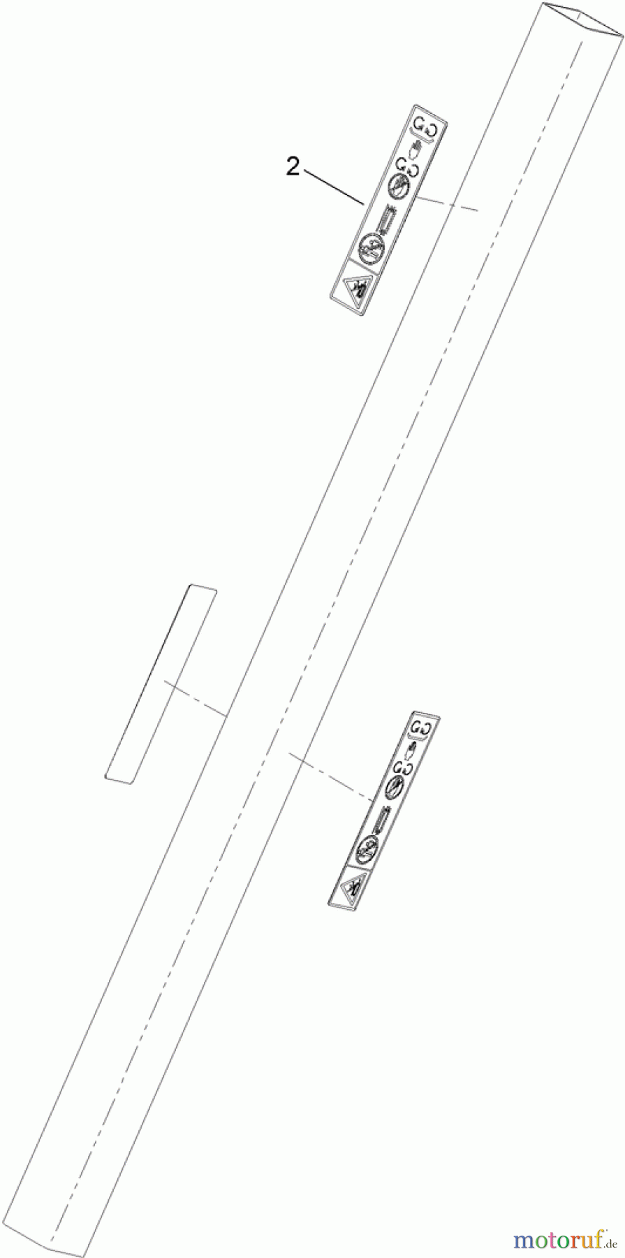  Zubehör 25437 - Toro 48in Heavy Duty Rock Boom with Restraint Bar, RT600 Traction Unit 48 INCH RESTRAINT BAR ASSEMBLY NO. 127-1211