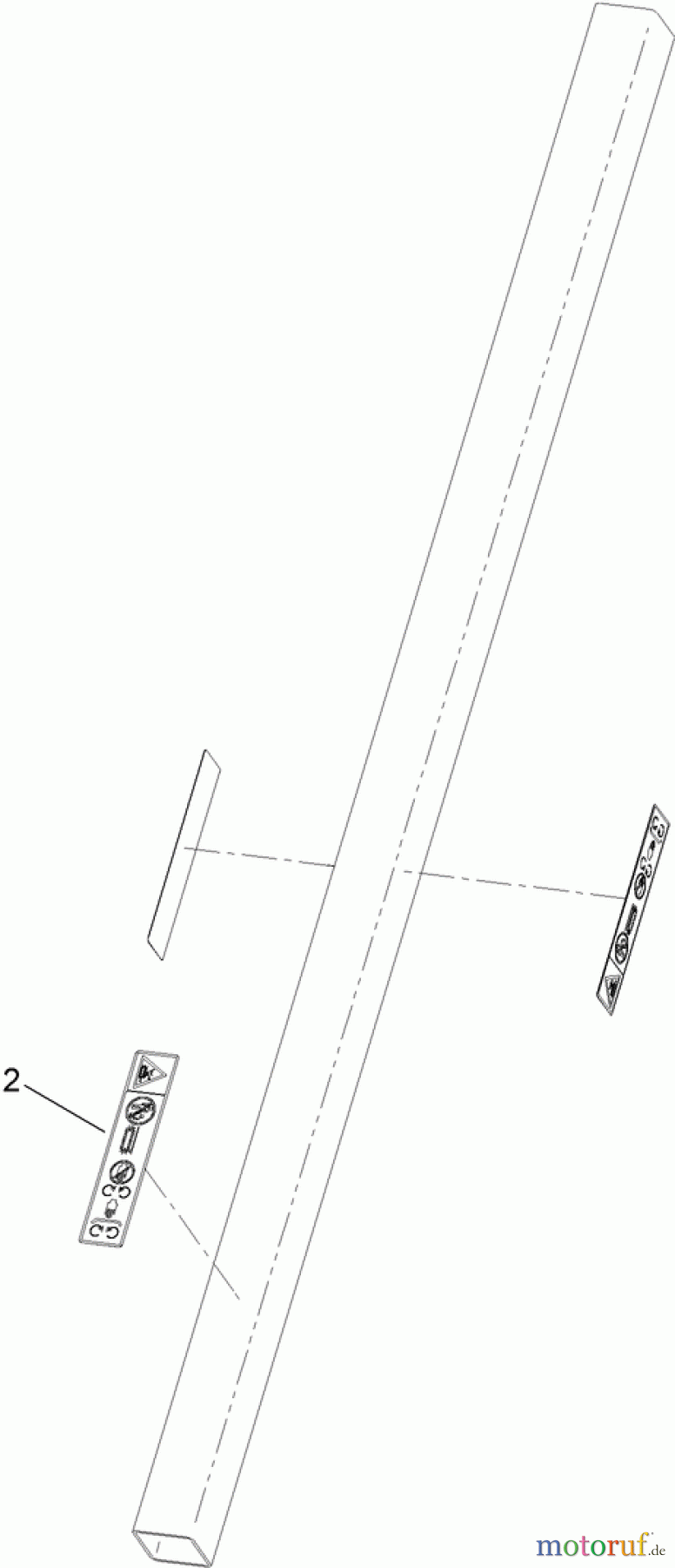  Zubehör 25438E - Toro 60in Heavy Duty Rock Boom with Restraint Bar, RT600 Traction Unit 60 INCH RESTRAINT BAR ASSEMBLY NO. 127-1277