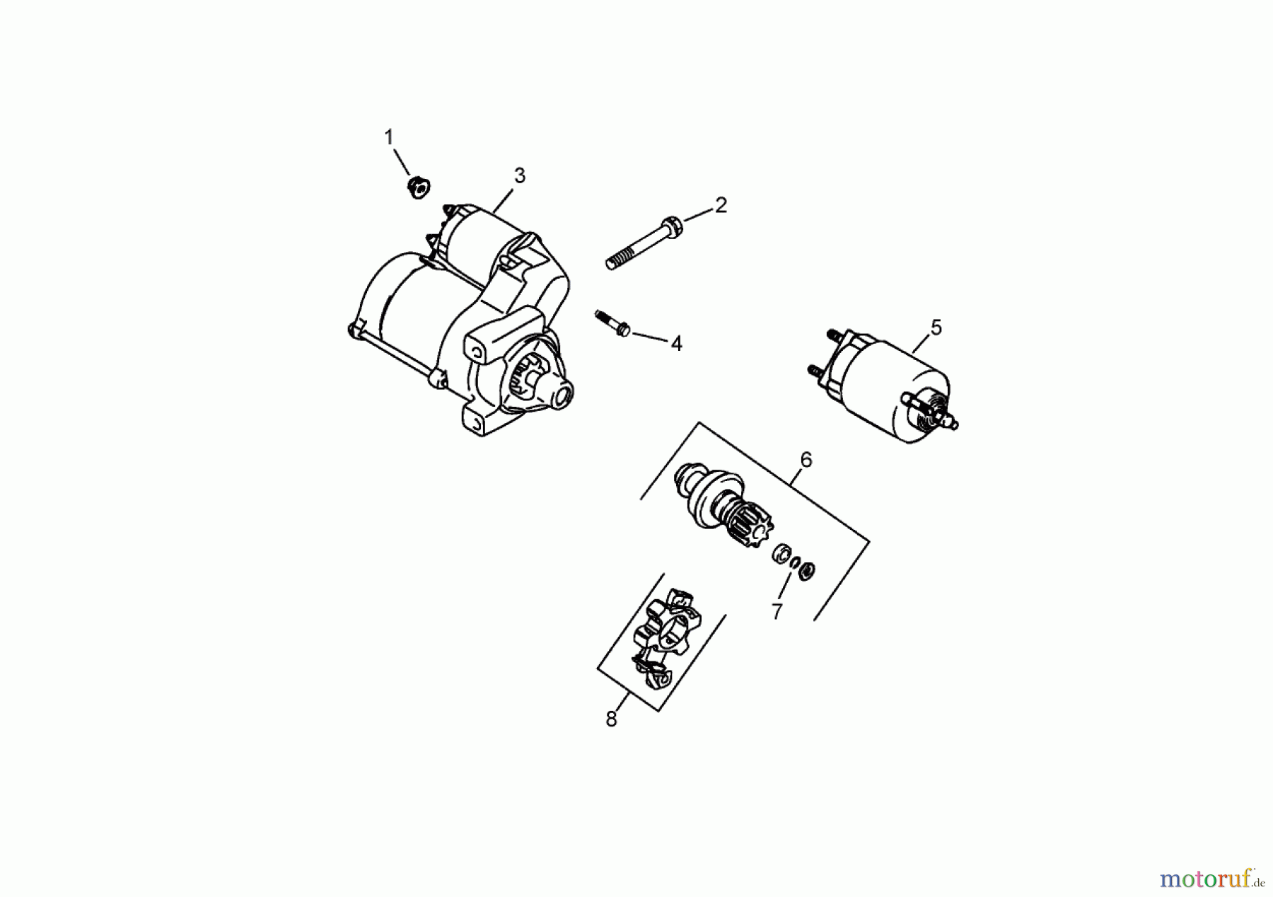 Compact Utility Loaders 22317 - Toro Dingo 220 Compact Utility Loader (SN: 270000001 - 270999999) (2007) STARTING SYSTEM ASSEMBLY KOHLER CH20S 64733