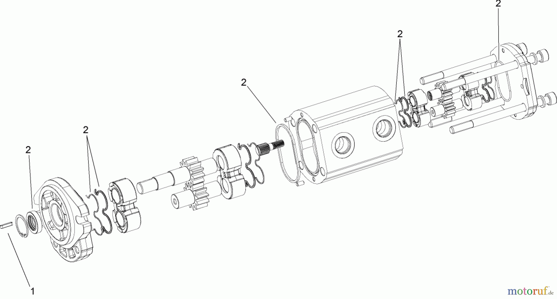  Compact Utility Loaders 22318 - Toro Dingo 323 Compact Utility Loader (SN: 310000001 - 310999999) (2010) HYDRAULIC MOTOR ASSEMBLY NO. 108-4710