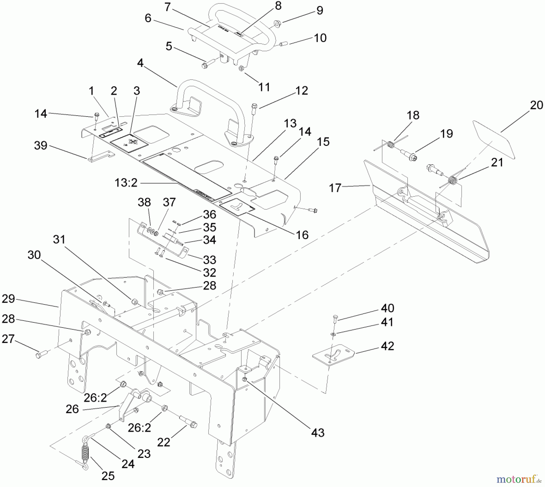  Compact Utility Loaders 22319 - Toro Dingo TX 525 Compact Utility Loader (SN: 270000001 - 270000400) (2007) CONTROL PANEL ASSEMBLY