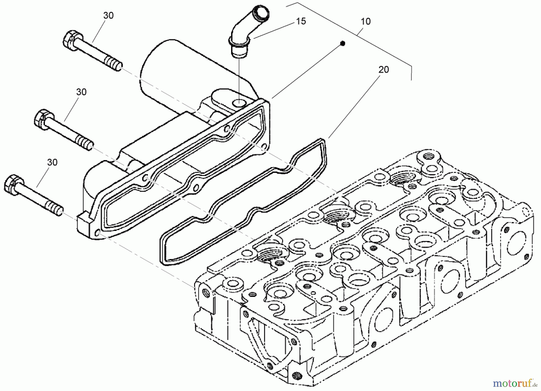  Compact Utility Loaders 22319 - Toro Dingo TX 525 Compact Utility Loader (SN: 270000001 - 270000400) (2007) INLET MANIFOLD ASSEMBLY