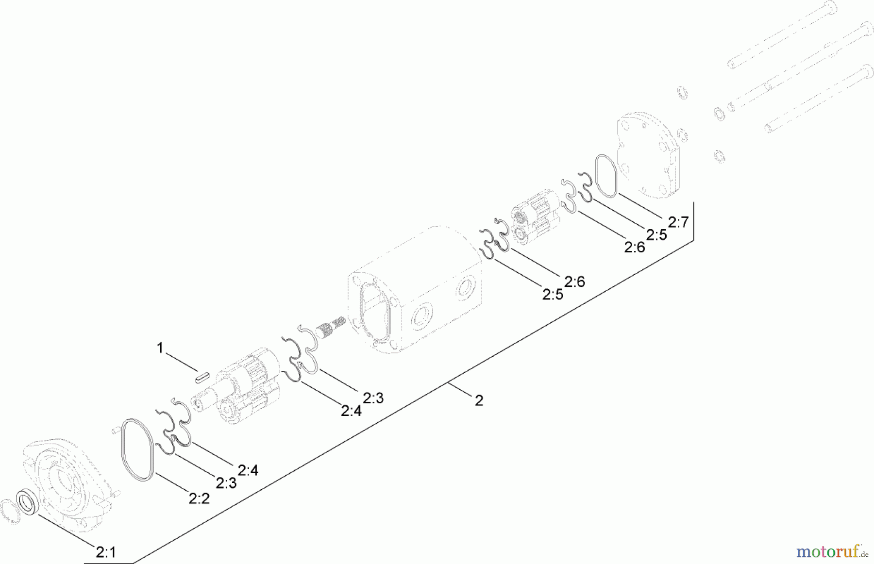 Compact Utility Loaders 22320 - Toro Dingo TX 525 Wide Track Compact Utility Loader (SN: 270000001 - 270000400) (2007) HYDRAULIC PUMP ASSEMBLY NO. 106-9589