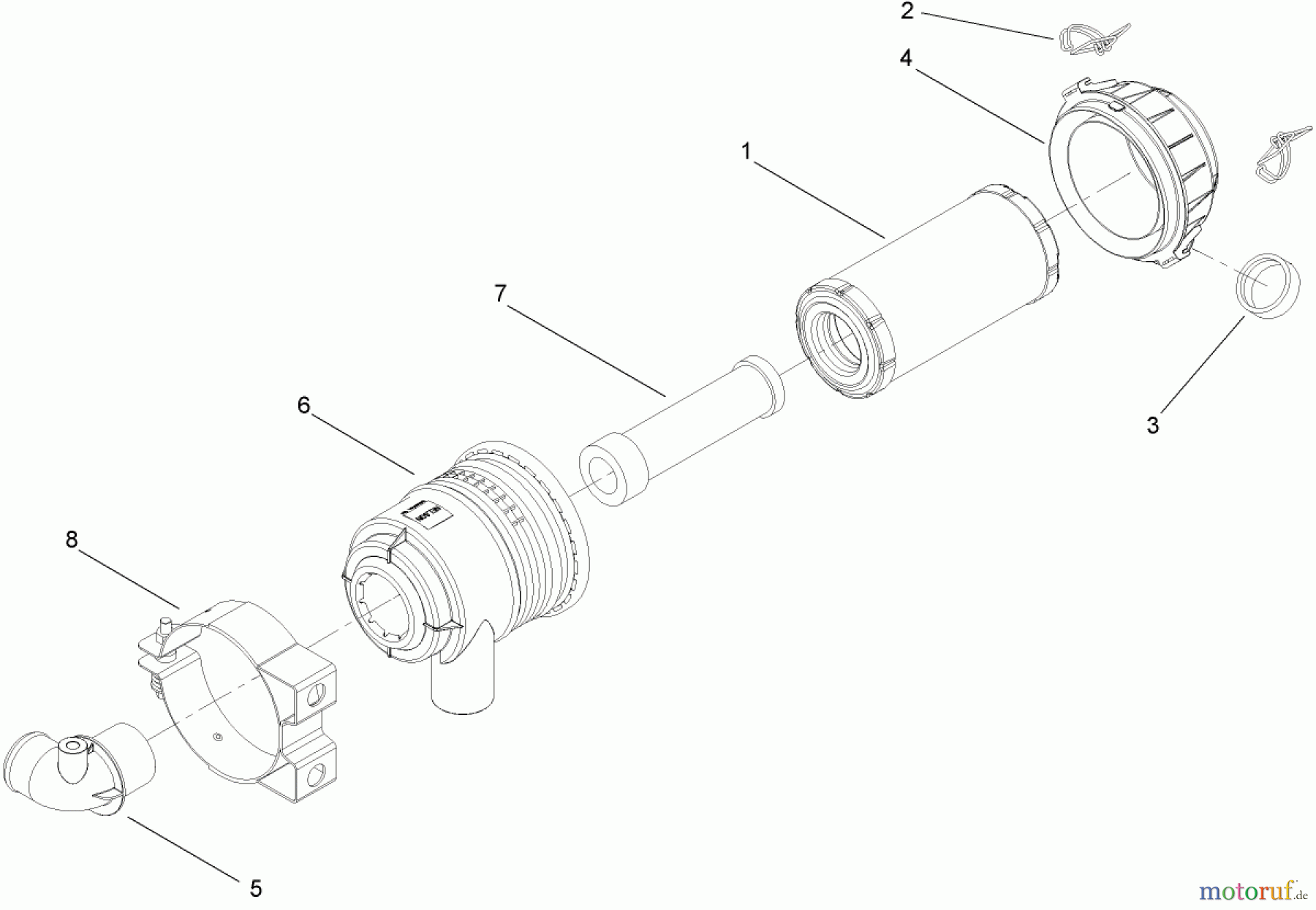  Compact Utility Loaders 22320 - Toro Dingo TX 525 Wide Track Compact Utility Loader (SN: 270000401 - 270999999) (2007) AIR CLEANER ASSEMBLY NO. 99-3160