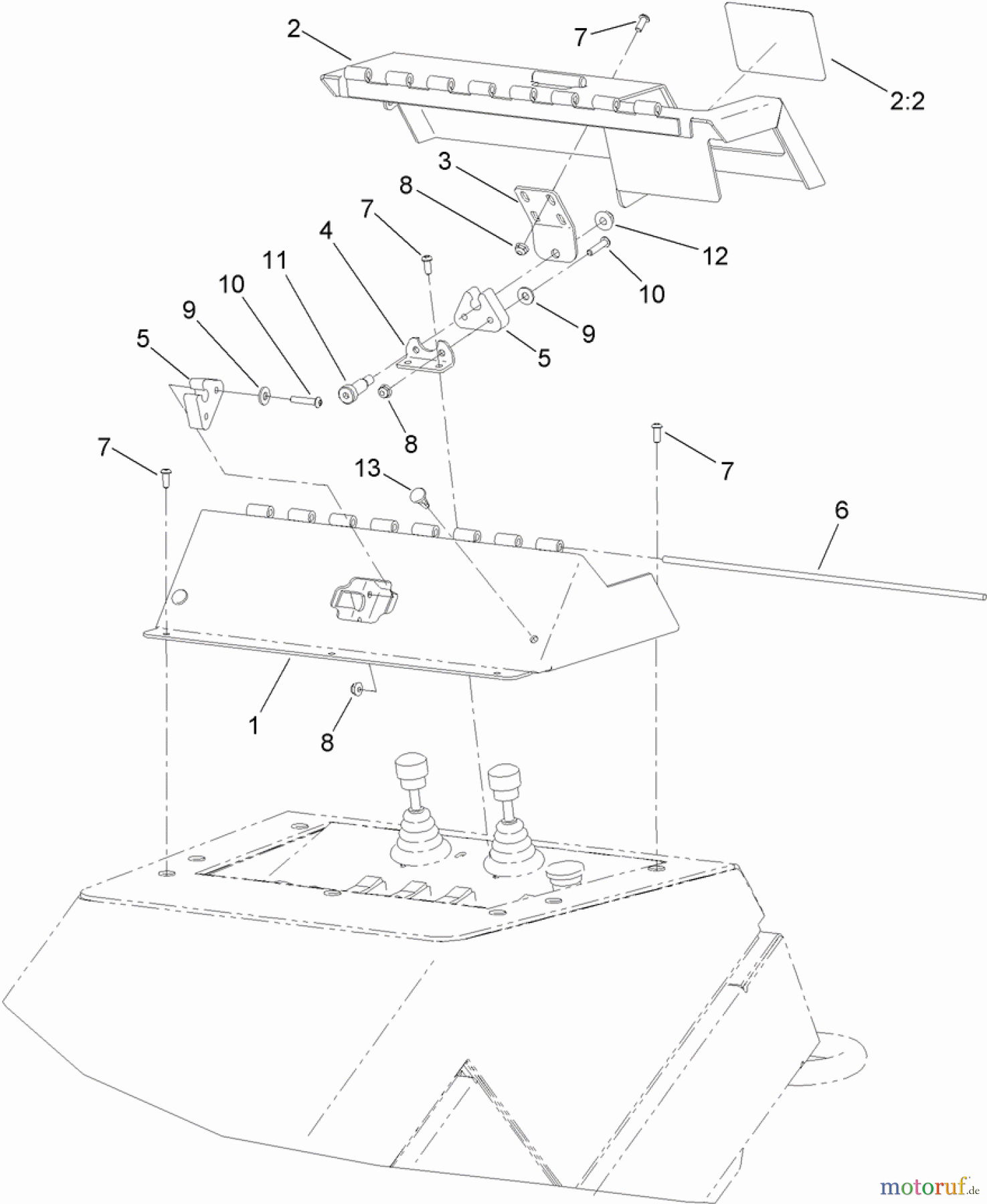  Zubehör 68070 - Toro Control Cover Kit, TR-34D Trench Roller CONTROL COVER KIT ASSEMBLY
