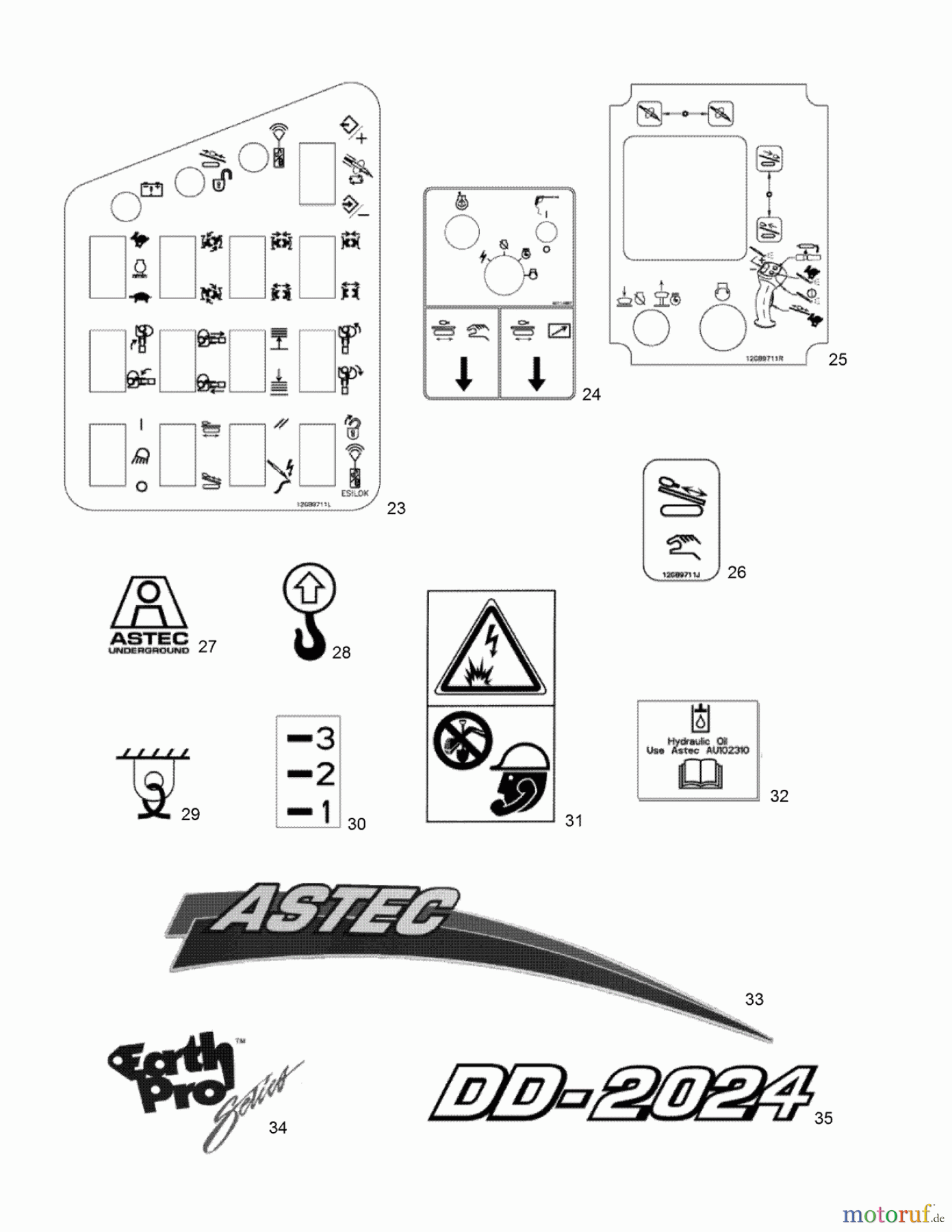  Zubehör DD2024 - Toro EarthPro Directional Drill (2007) DECALS SERIAL NUMBERS DD202490151 AND LATER #4