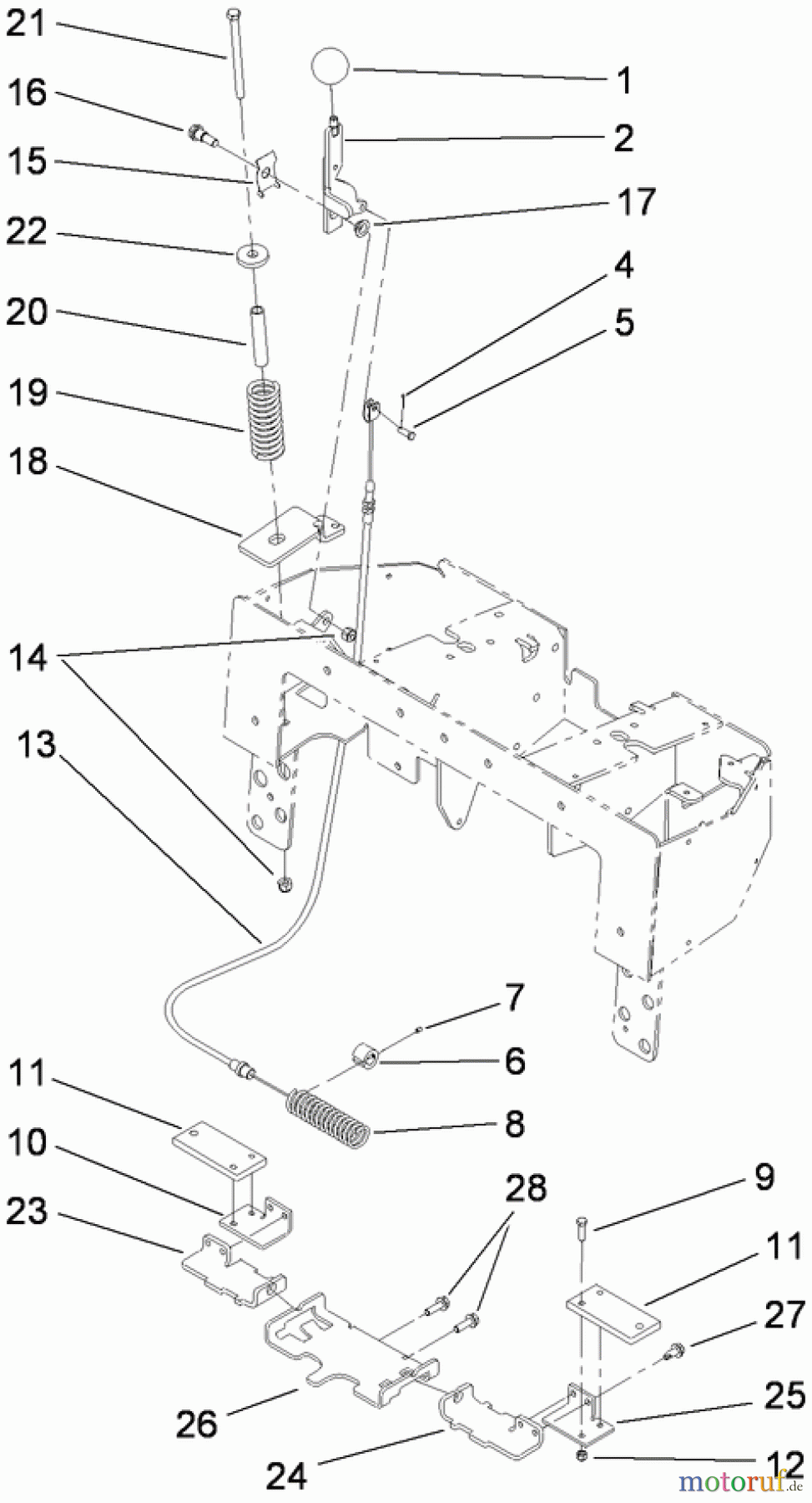 Compact Utility Loaders 22322 - Toro Dingo TX 427 Wide Track Compact Utility Loader (SN: 290000001 - 290999999) (2009) PARKING BRAKE ASSEMBLY