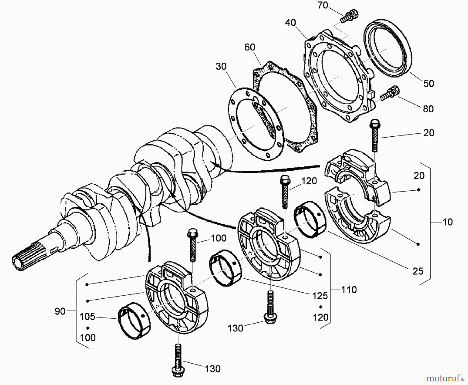  Compact Utility Loaders 22323 - Toro Dingo TX 525 Compact Utility Loader (SN: 311000001 - 311999999) (2011) MAIN BEARING CASE ASSEMBLY