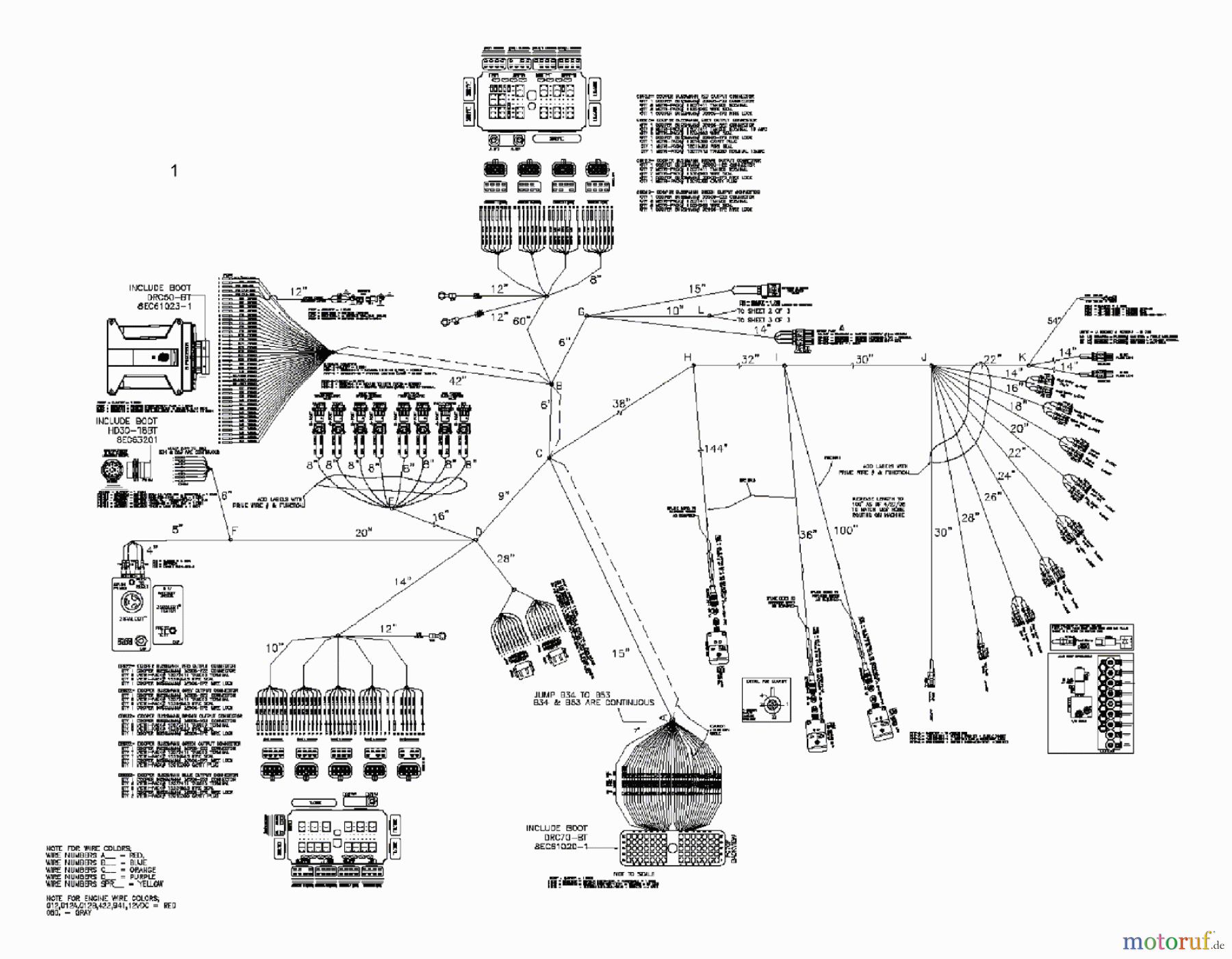  Zubehör DD2024 - Toro EarthPro Directional Drill (2007) MAIN HARNESS SERIAL NUMBERS DD202480144 THRU DD202490150 #1