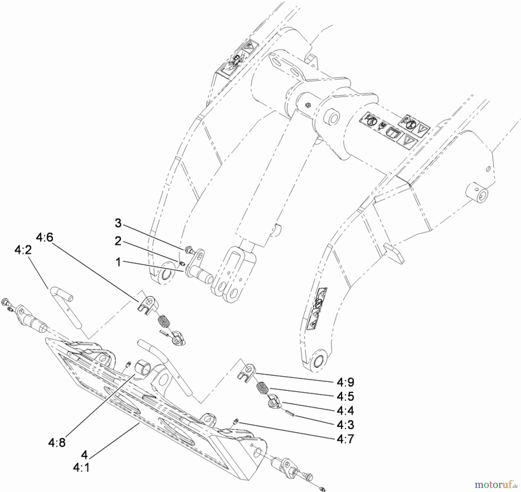  Compact Utility Loaders 22324 - Toro Dingo TX 525 Wide Track Compact Utility Loader (SN: 290000501 - 290999999) (2009) QUICK ATTACH ASSEMBLY
