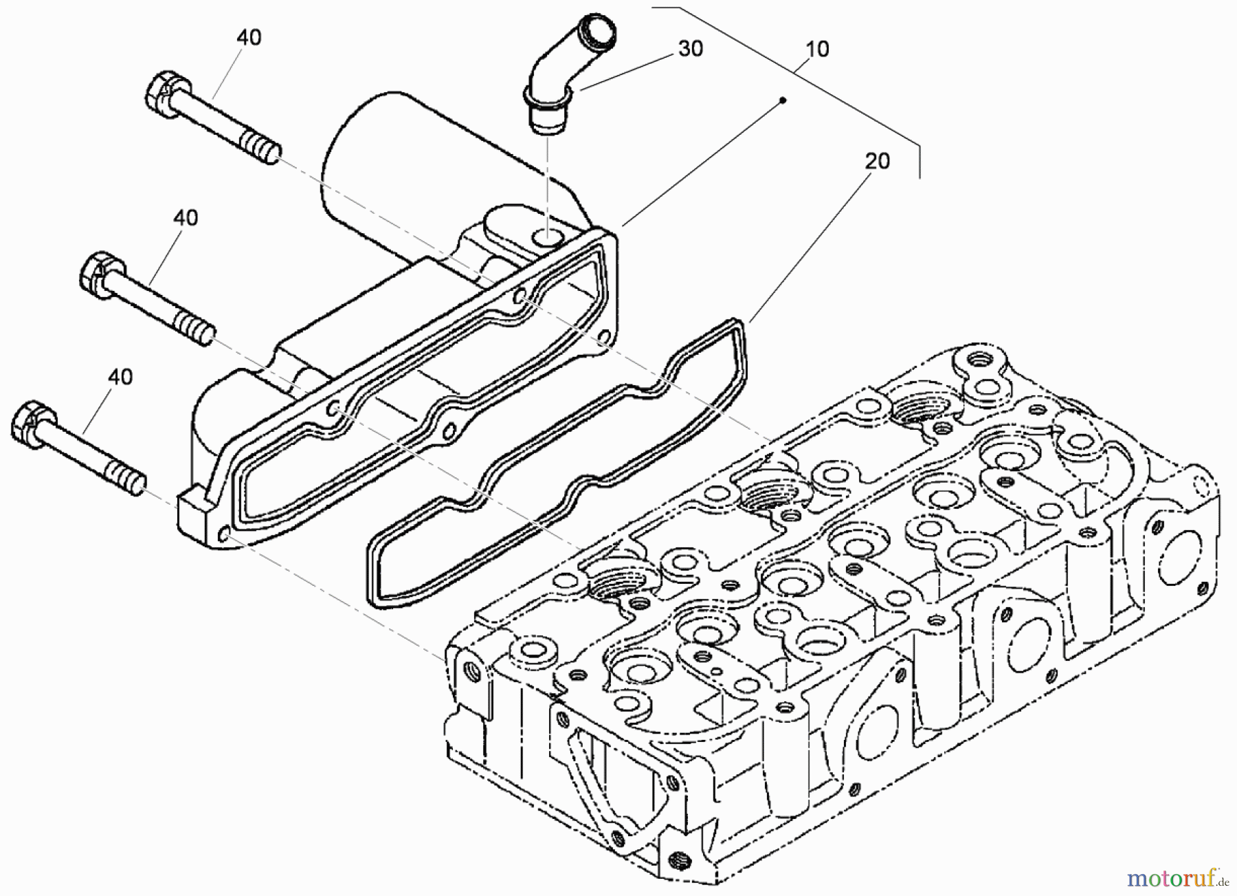  Compact Utility Loaders 22324 - Toro Dingo TX 525 Wide Track Compact Utility Loader (SN: 312000001 - 312999999) (2012) INLET MANIFOLD ASSEMBLY